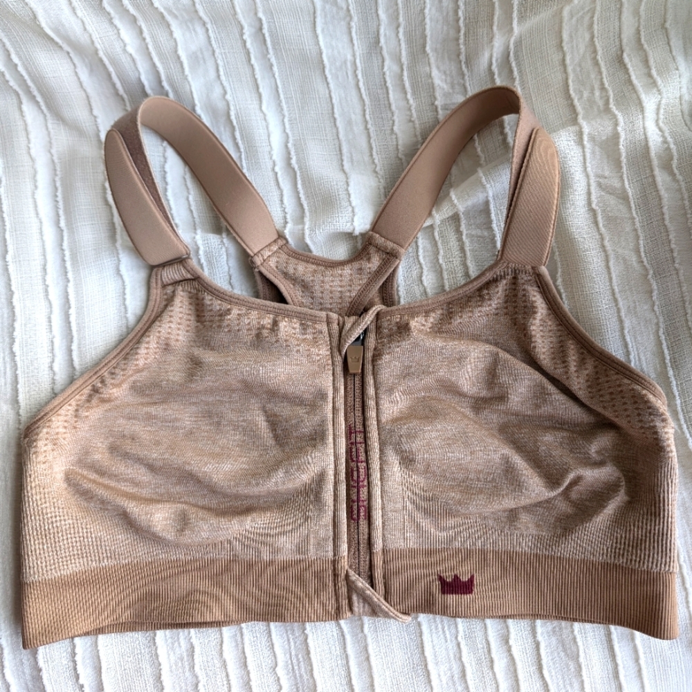 SHEFIT LUXE LOW IMPACT SPORTS BRA - HEATHERED TAN